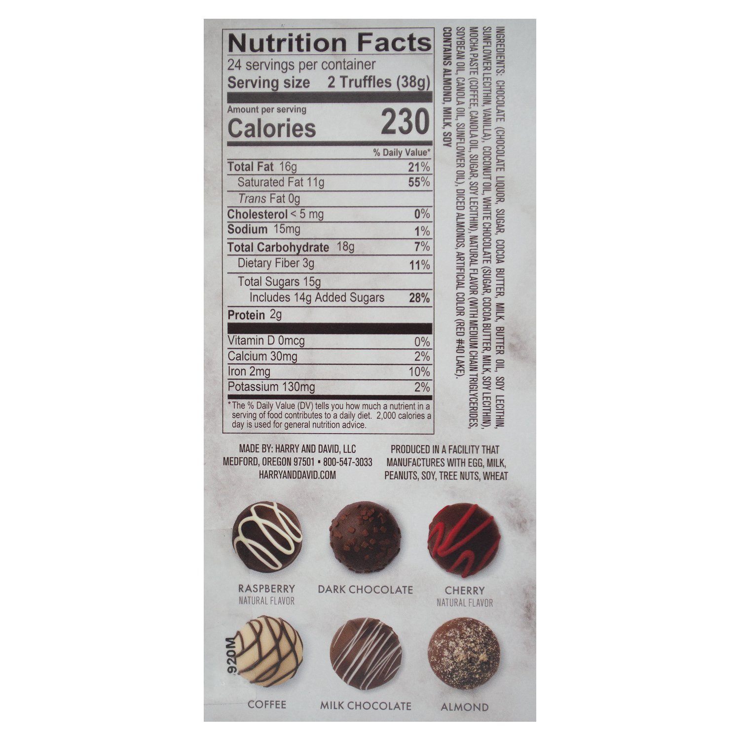 Harry & David Signature Chocolate Truffles Meltable Harry & David