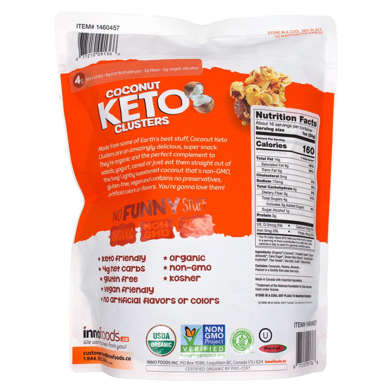 InnoFoods Organic Coconut Clusters InnoFoods