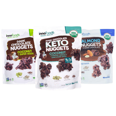 InnoFoods Organic Dark Chocolate Nuggets Meltable InnoFoods