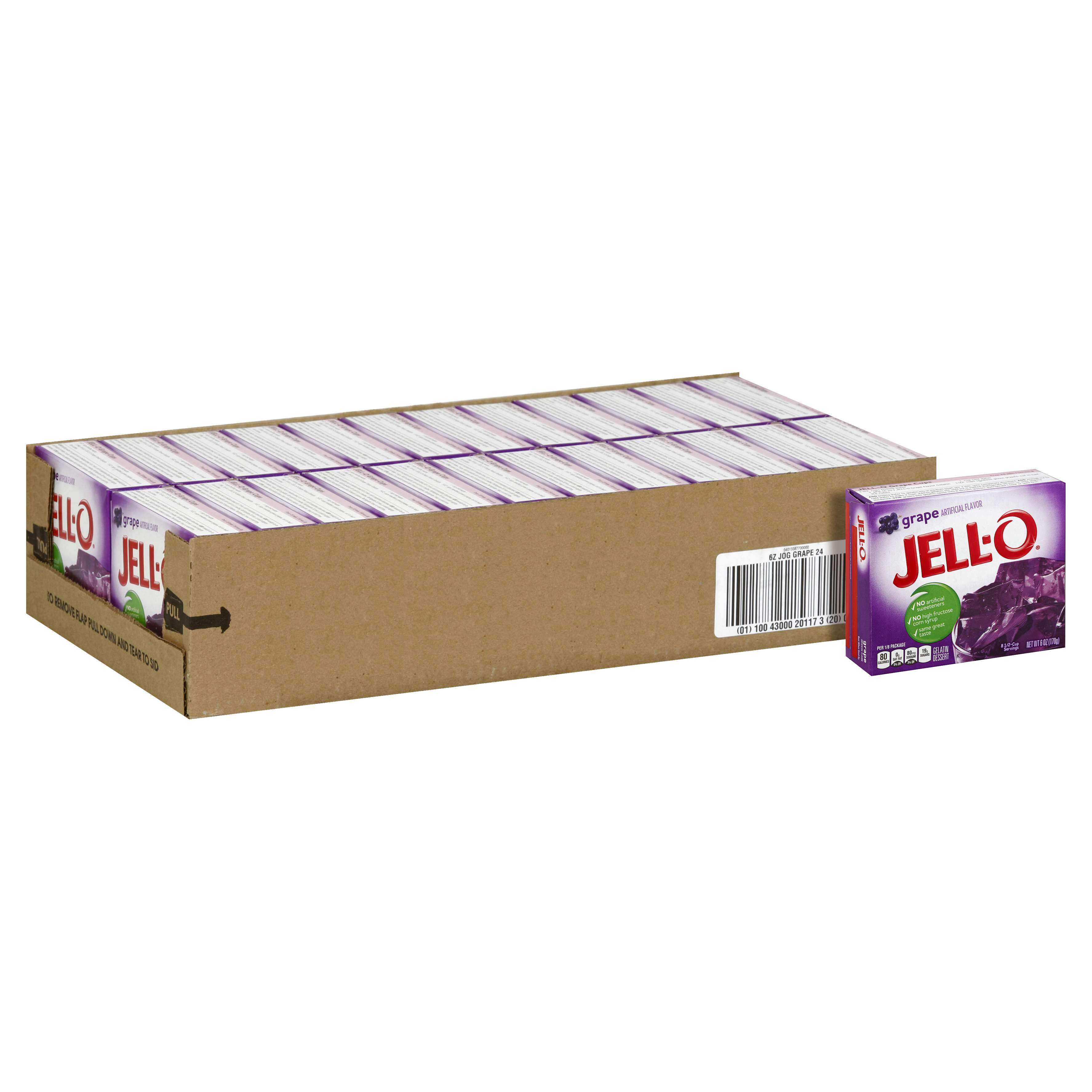 Jell-O Gelatin Mix Jell-O Grape 6 Oz-24 Count