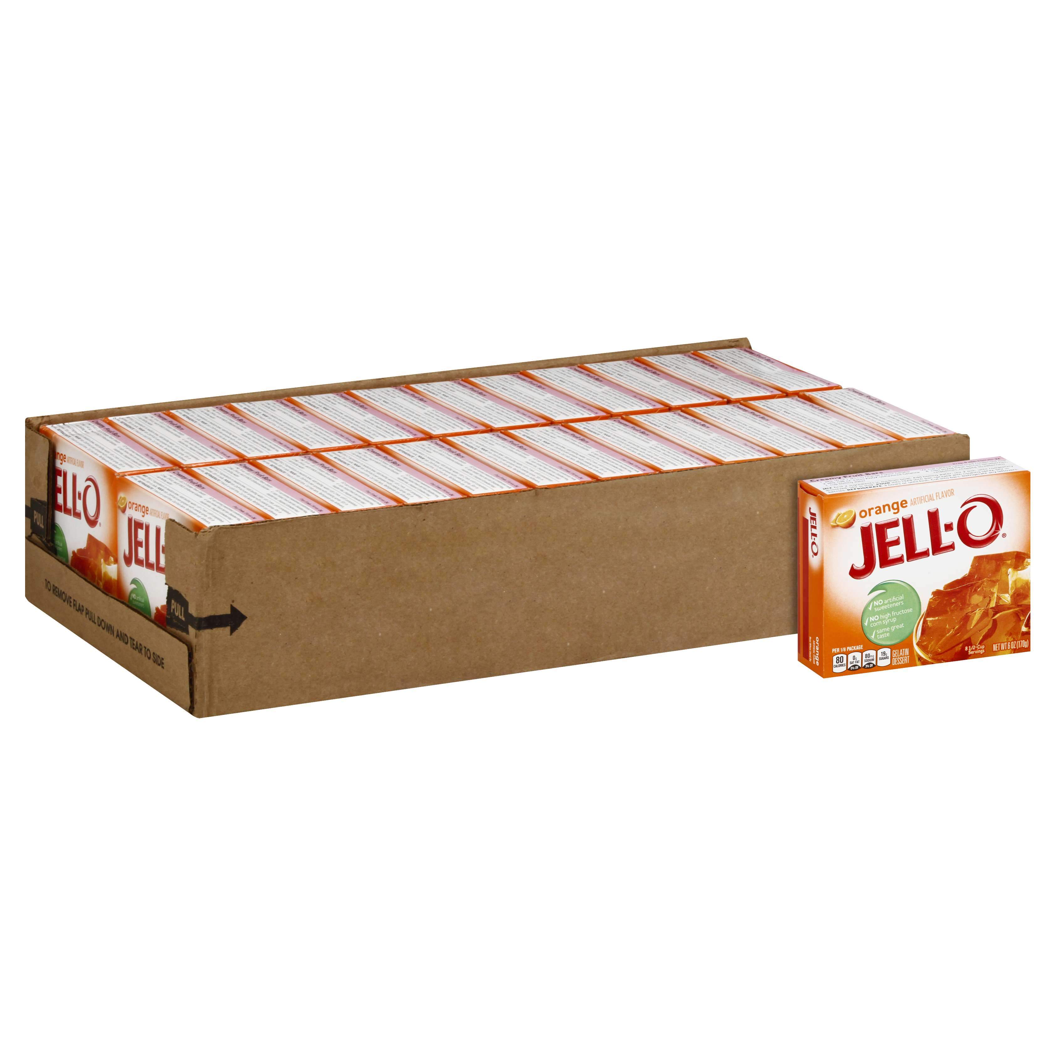 Jell-O Gelatin Mix Jell-O Orange 6 Oz-24 Count