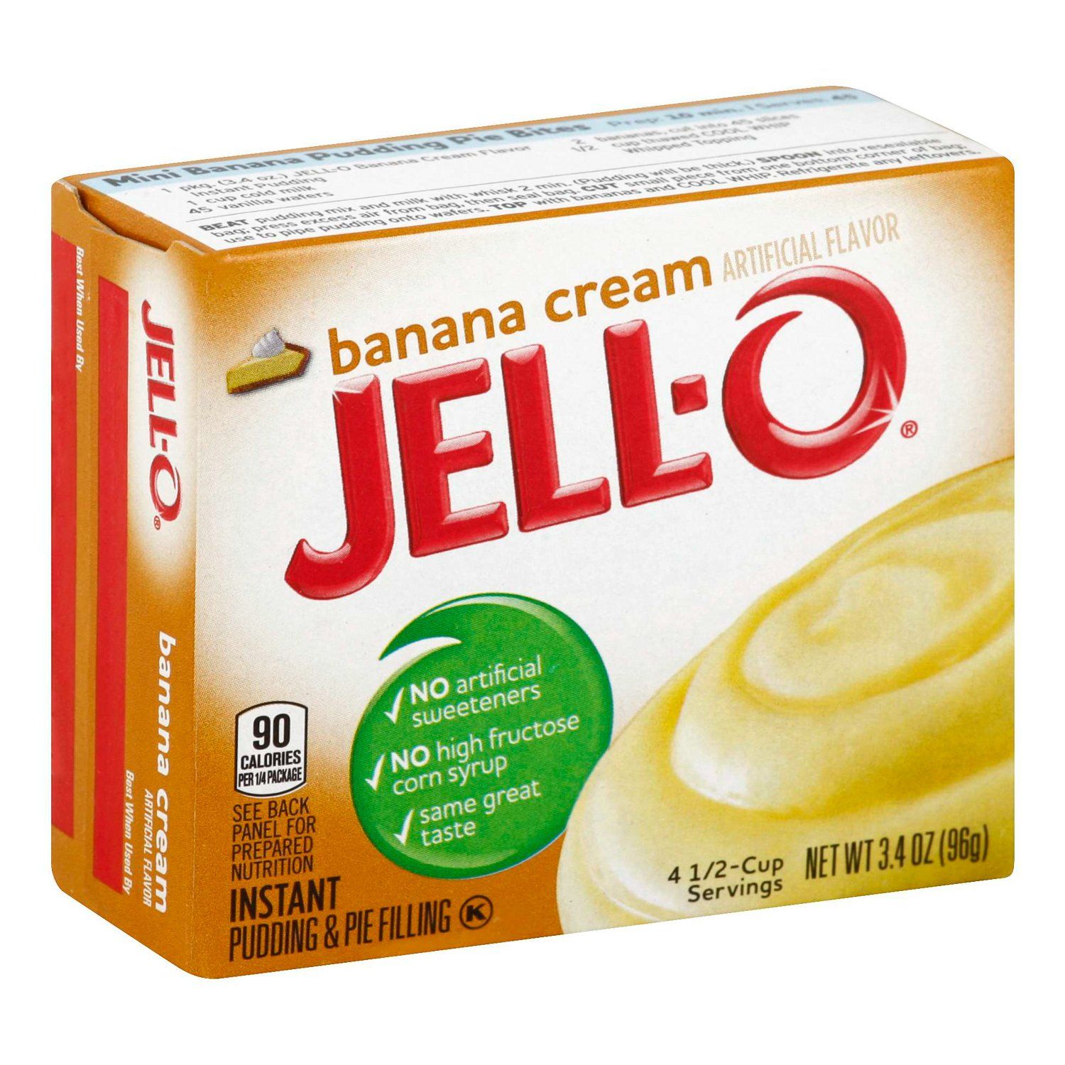 Jell-O Instant Pudding & Pie Filling Mixes Jell-O Banana Cream 3.4 Ounce