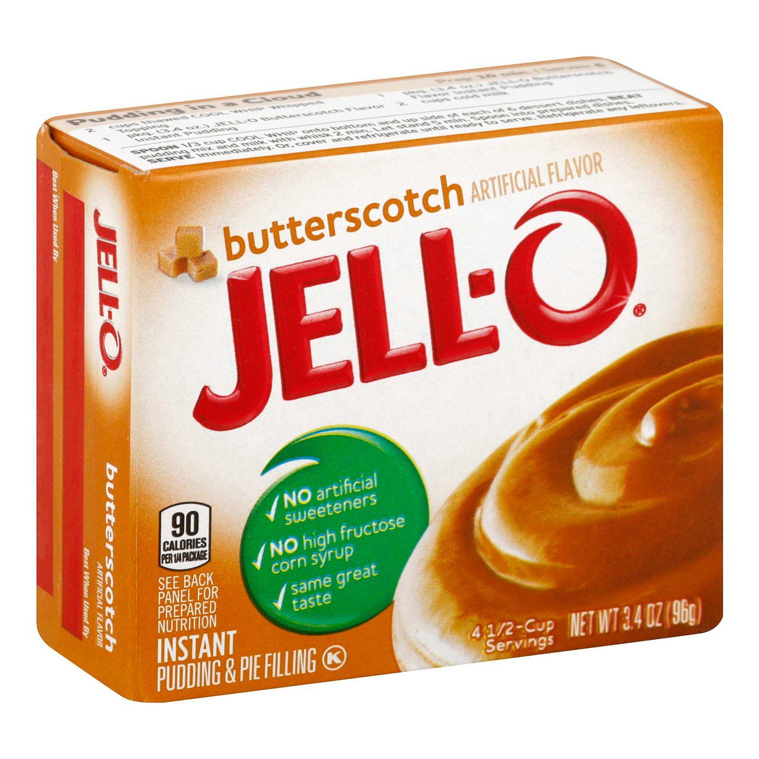 Jell-O Instant Pudding & Pie Filling Mixes Jell-O Butterscotch 3.4 Ounce