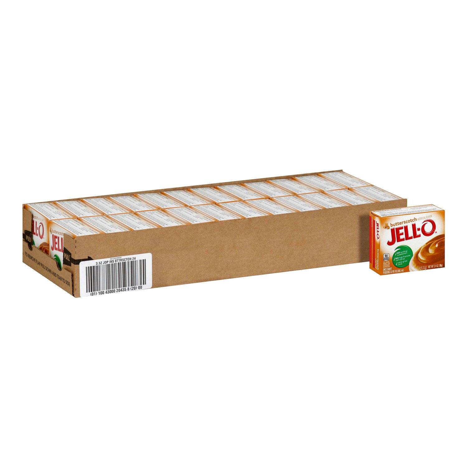 Jell-O Instant Pudding & Pie Filling Mixes Jell-O Butterscotch 3.4 Oz-24 Count