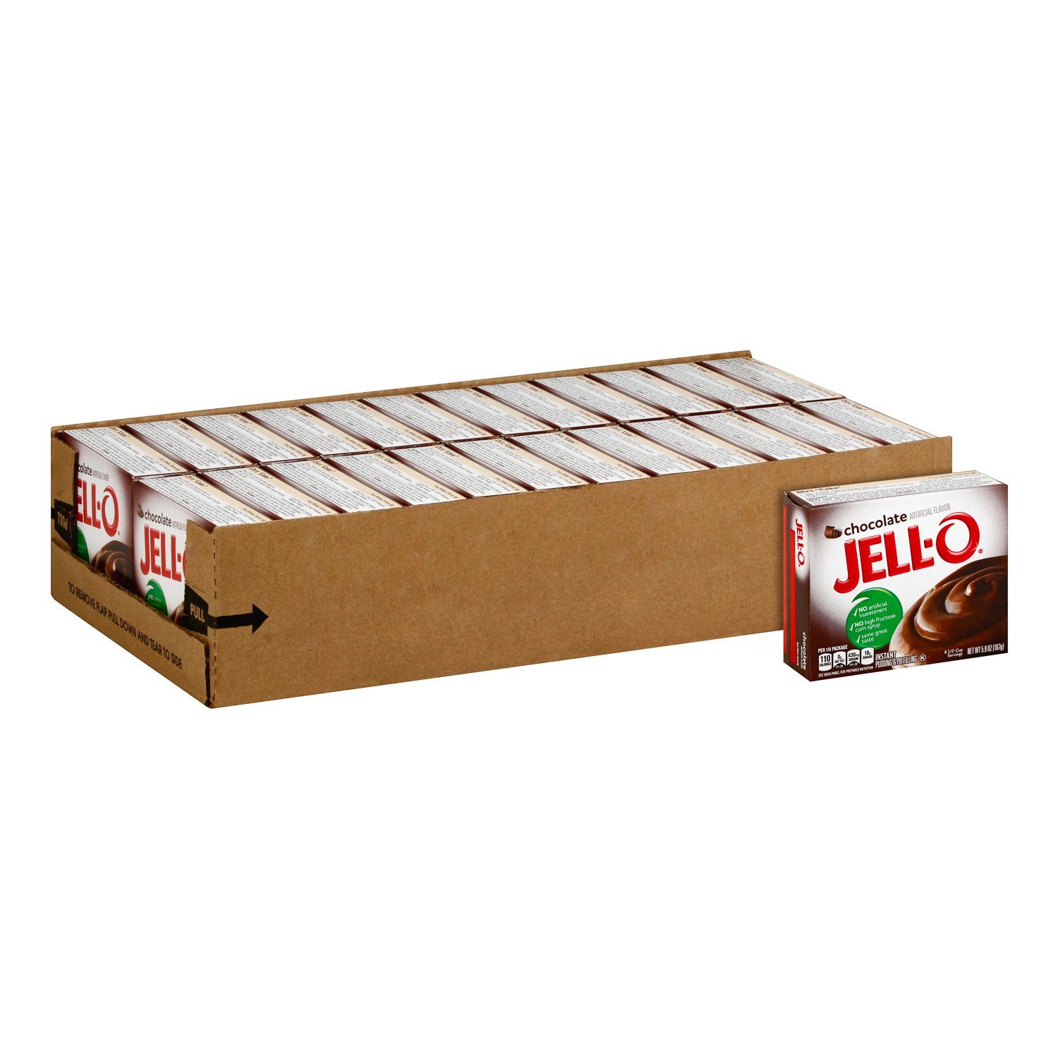 Jell-O Instant Pudding & Pie Filling Mixes Jell-O Chocolate 5.9 Oz-24 Count