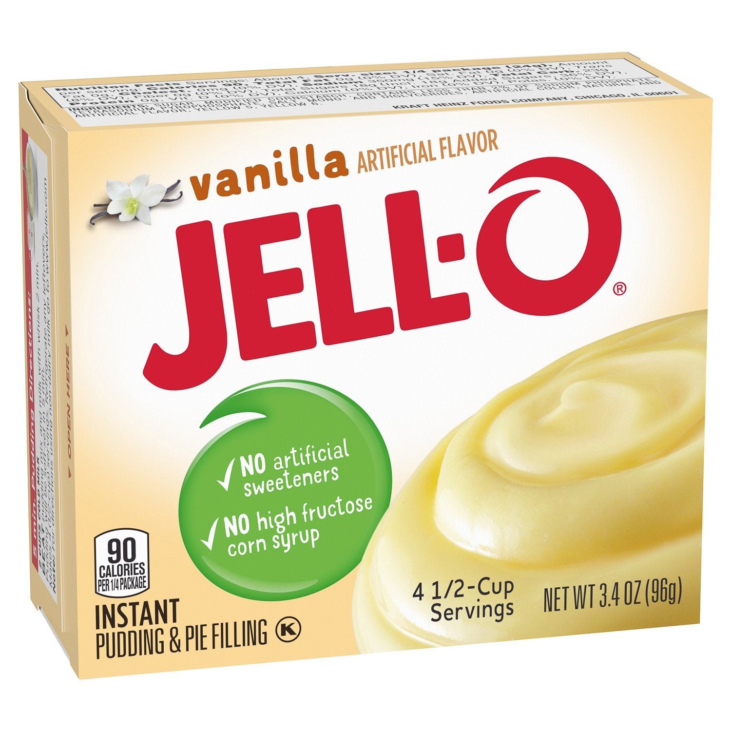 Jell-O Instant Pudding & Pie Filling Mixes Jell-O Vanilla 3.4 Ounce