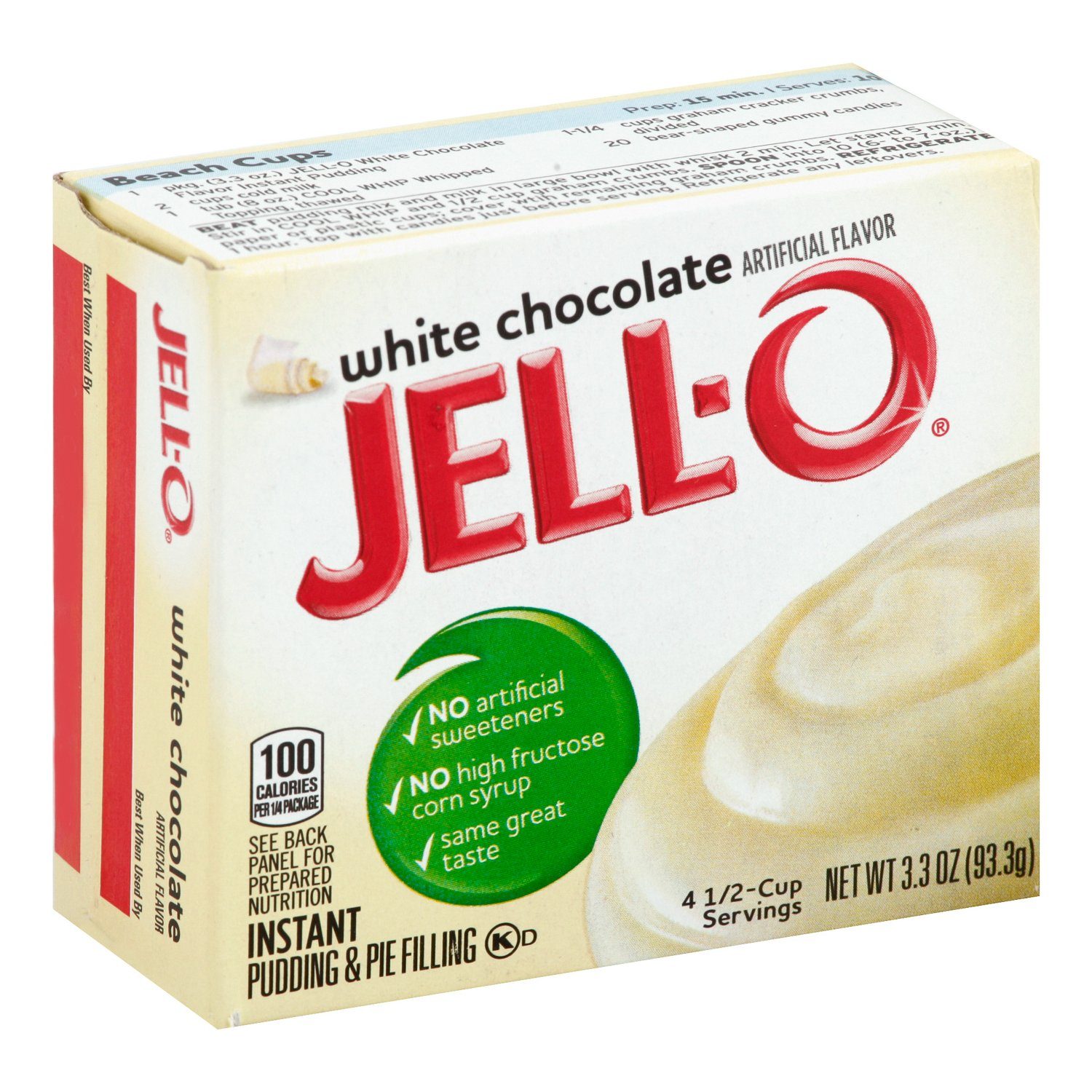 Jell-O Instant Pudding & Pie Filling Mixes Jell-O White Chocolate 3.3 Ounce