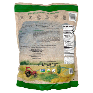 Just About Foods Organic All Purpose Gluten Free 1 to 1 Baking Flour Just About Foods