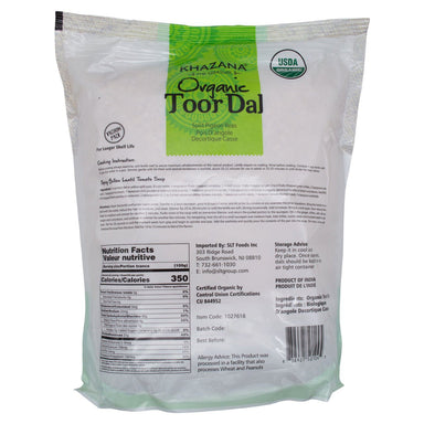 Khazana Organic Toor Dal Split Pigeon Peas Khazana