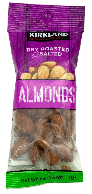 Kirkland Signature Dry Roasted and Salted Almonds, 1.6 Ounce Kirkland Signature