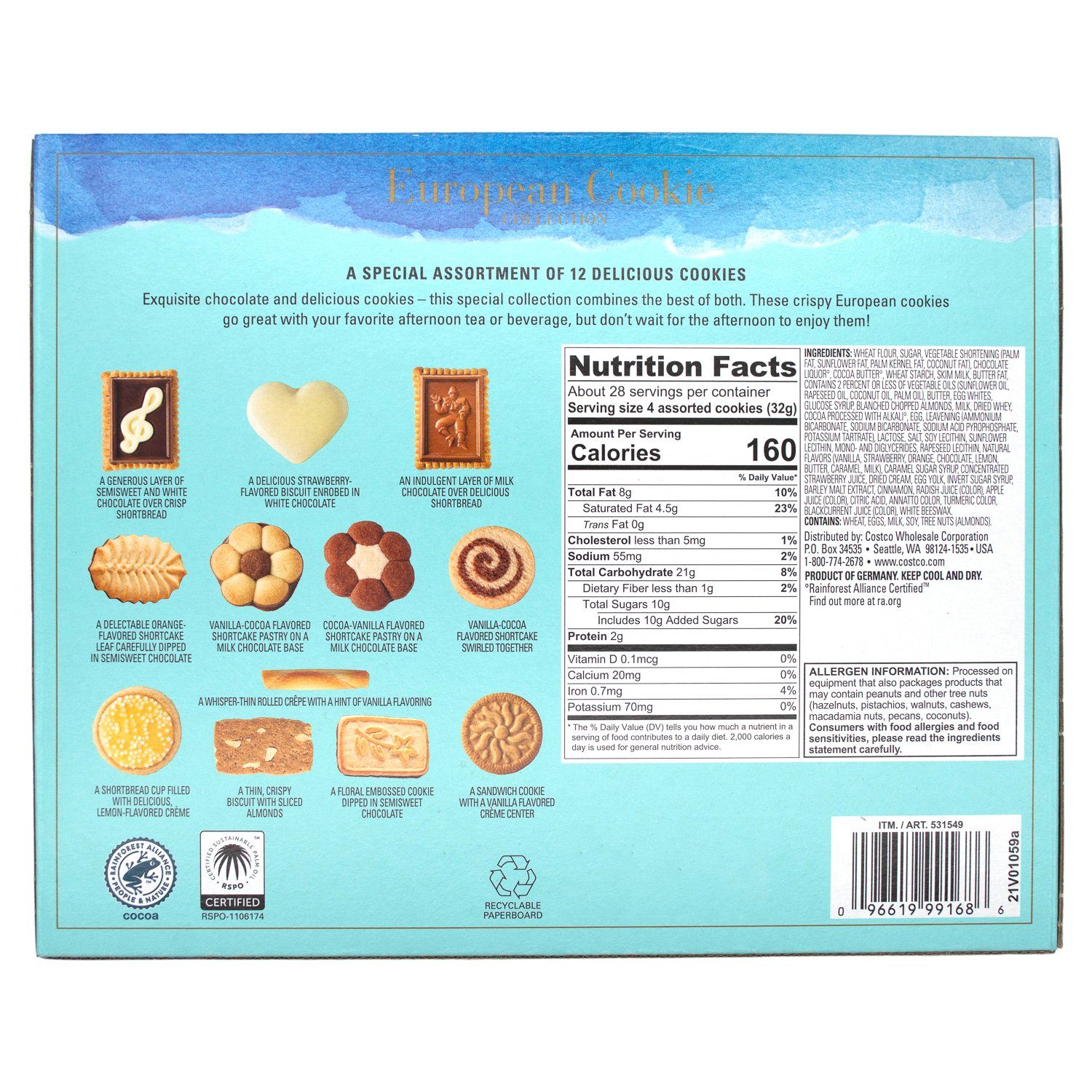 Kirkland Signature European Cookies Meltable Kirkland Signature