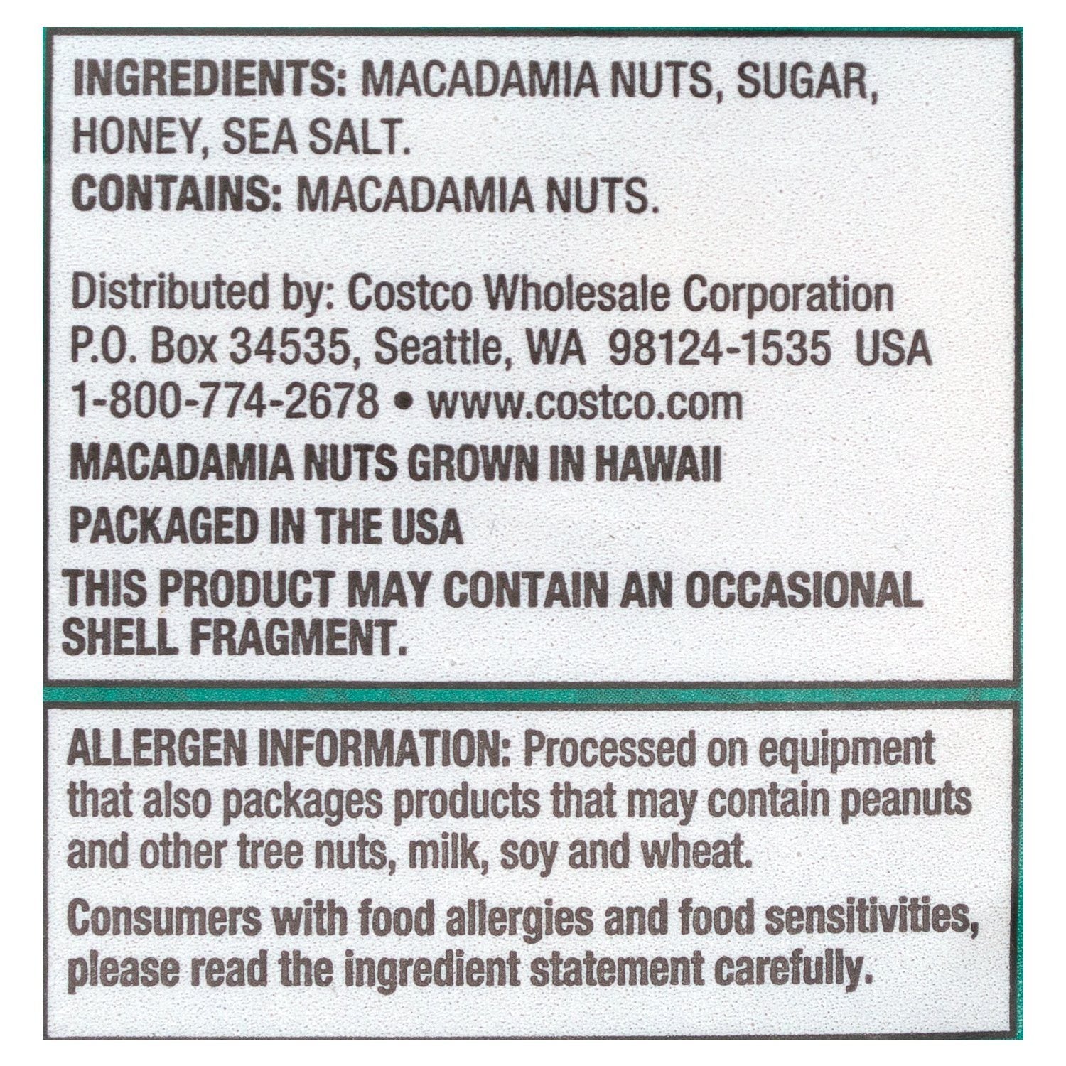 Kirkland Signature Macadamia Nuts Kirkland Signature