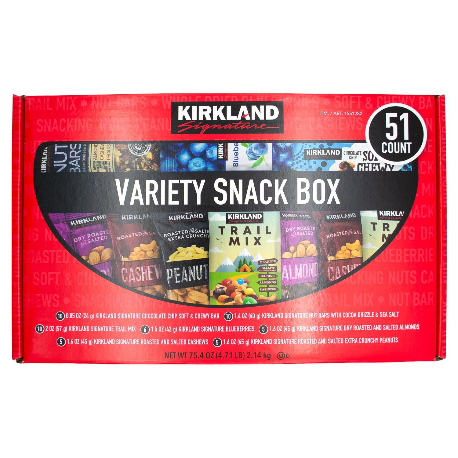 Kirkland Signature Variety Snack Box, 51 Count Kirkland Signature