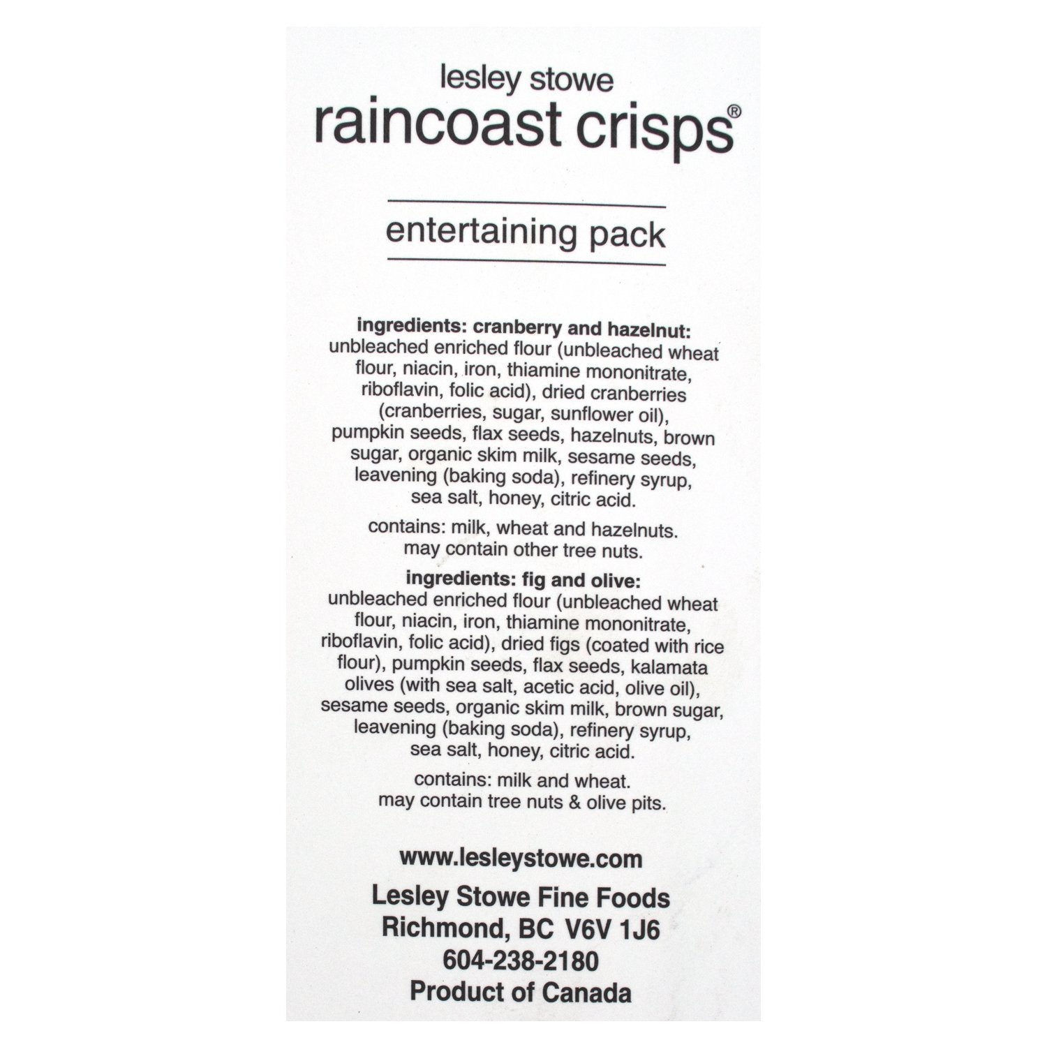Lesley Stowe Raincoast Crisps Lesley Stowe
