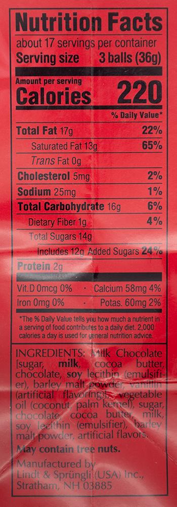 Lindt LINDOR Truffles Meltable Lindt