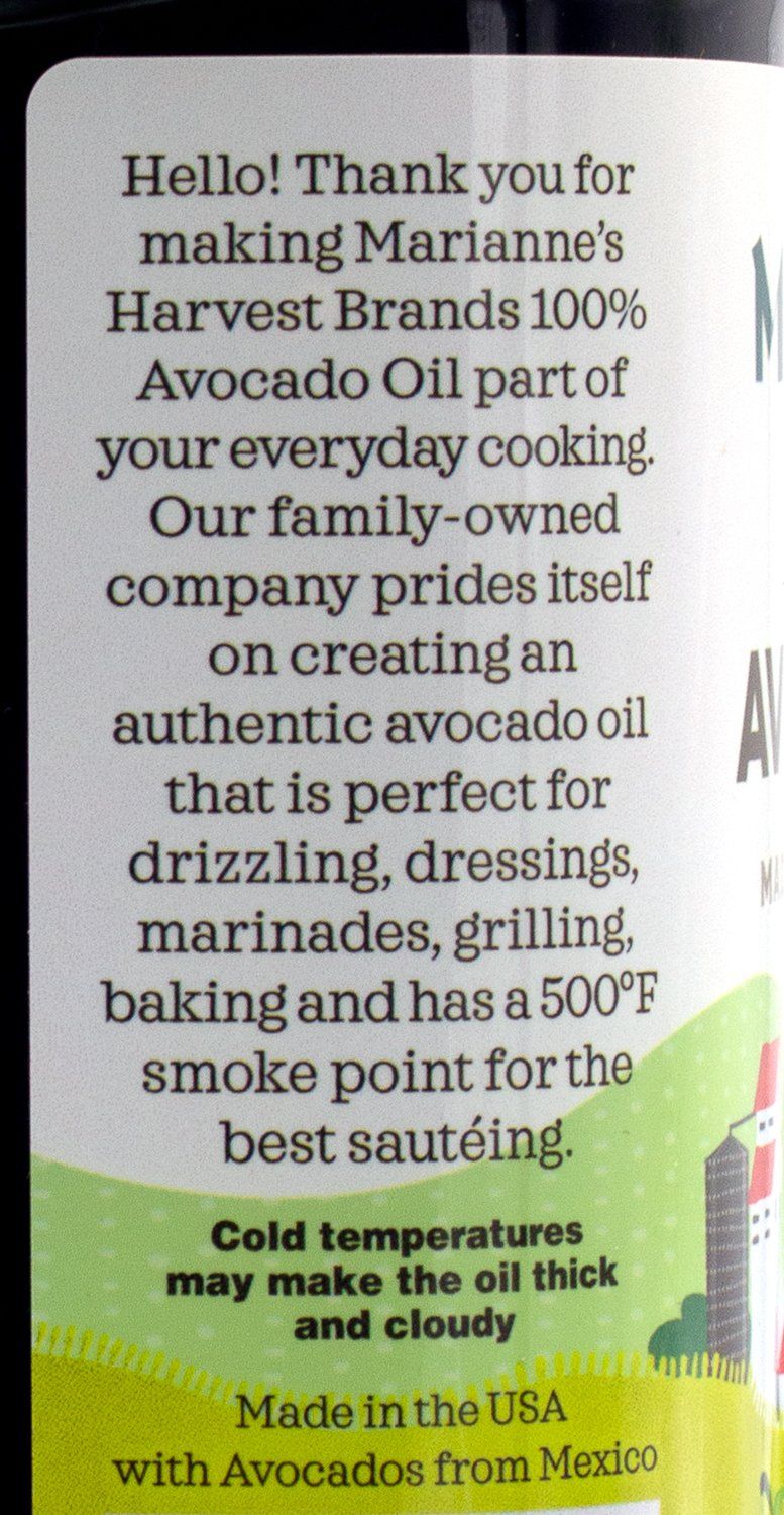 Marianne's Avocado Oil, 67.6 Fluid Ounce Marianne's Harvest Brands