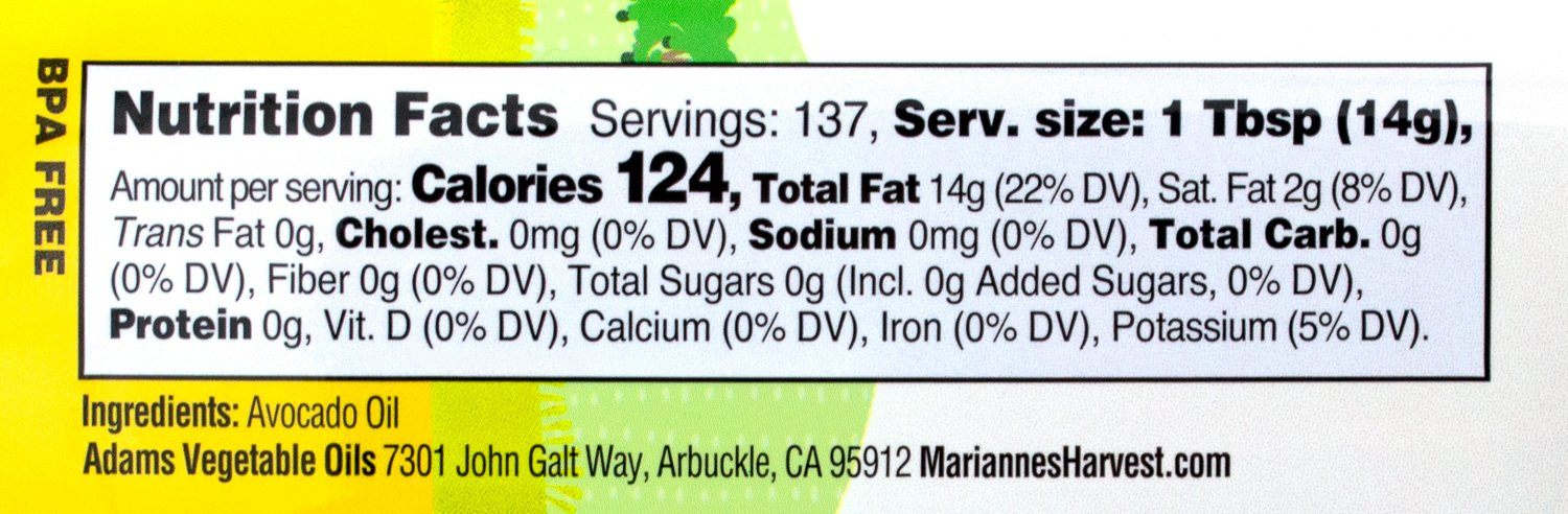 Marianne's Avocado Oil, 67.6 Fluid Ounce Marianne's Harvest Brands