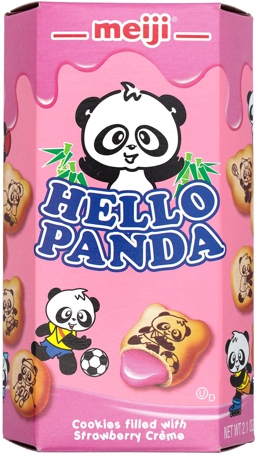 Meiji Hello Panda Cookie Meiji Strawberry 2.1 Ounce