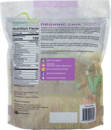 Nature's Intent Organic Chia Seeds, 48 Ounce Nature's Intent