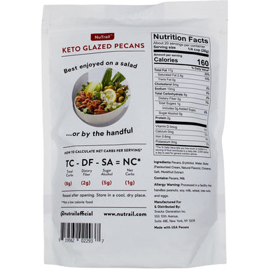 NuTrail Low Carb Keto Glazed Pecans NuTrail