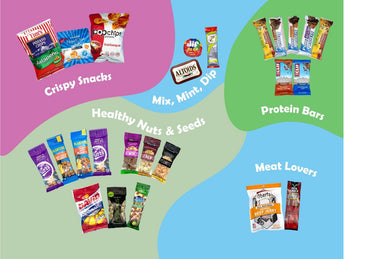 Nuts, Meat, Protein and Snacks, Gift, Care Package, 25 Count Snackathon Foods