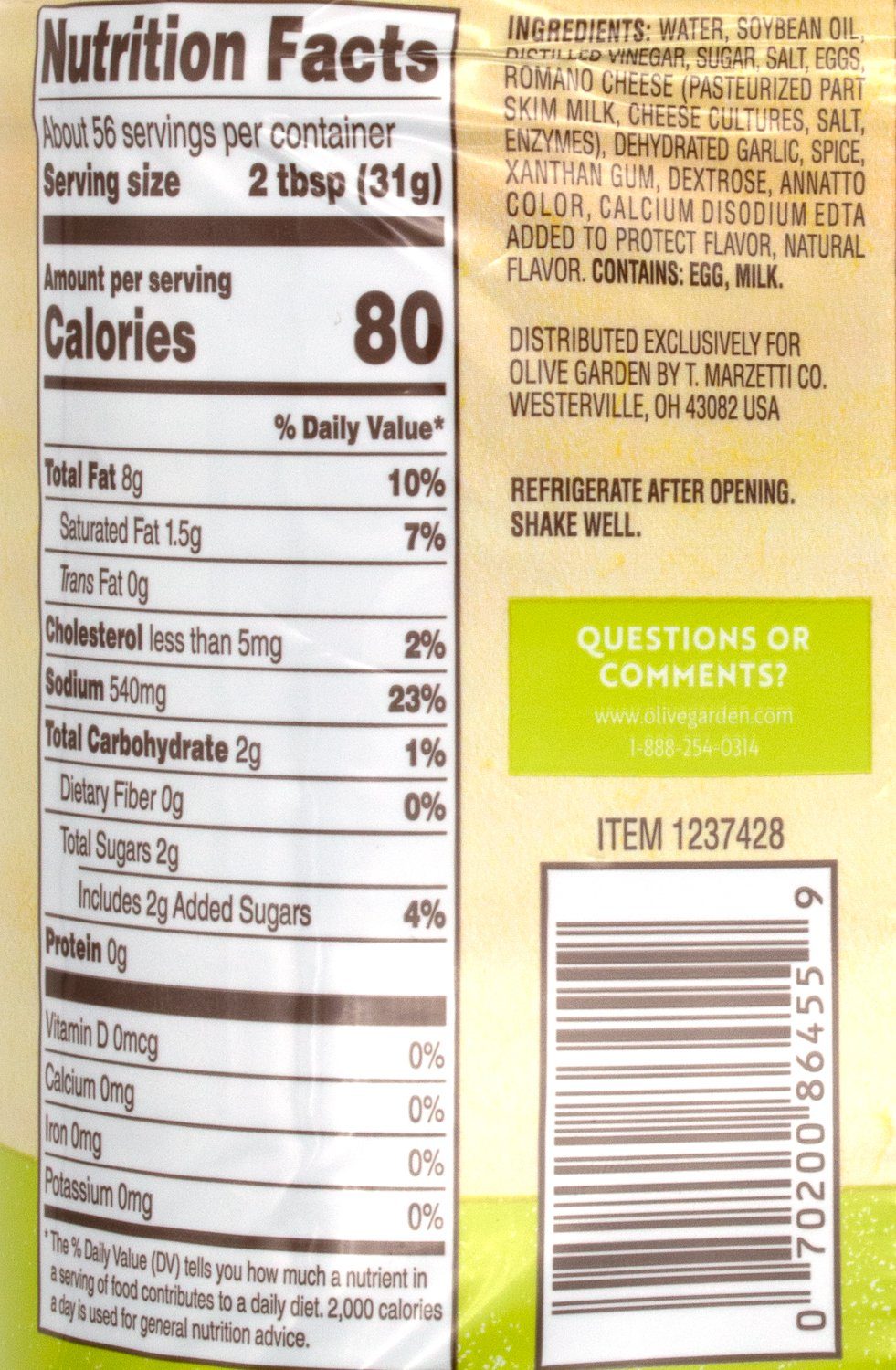 Olive Garden Salad Dressing Olive Garden