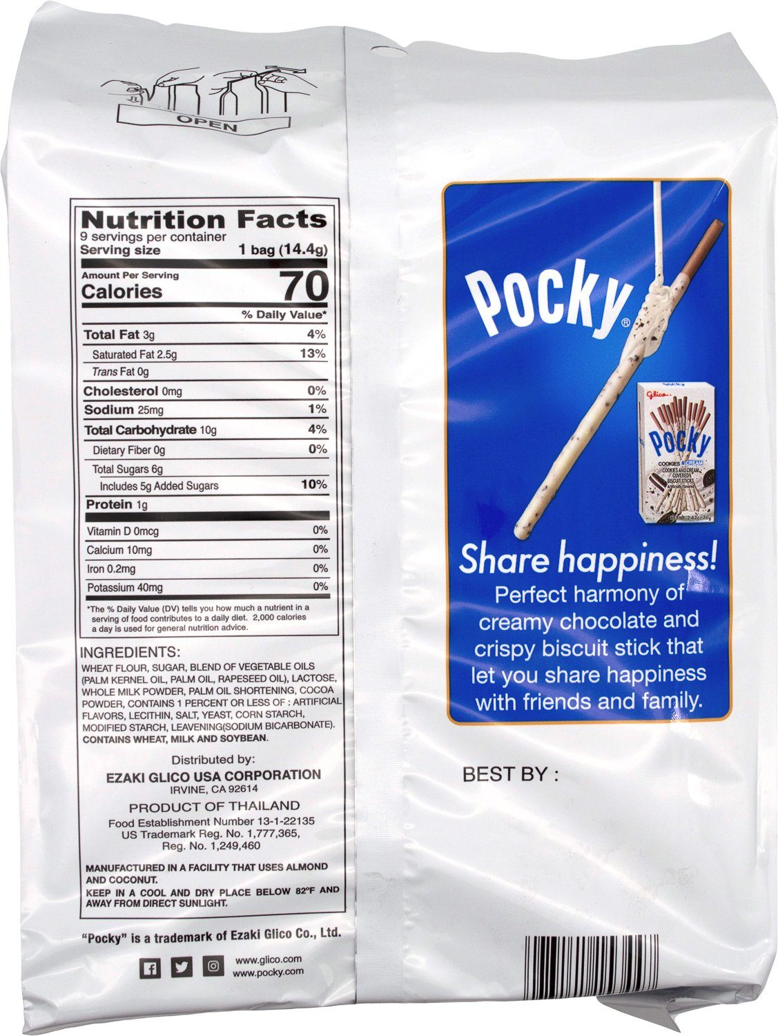 Pocky Cream Covered Biscuit Sticks Glico