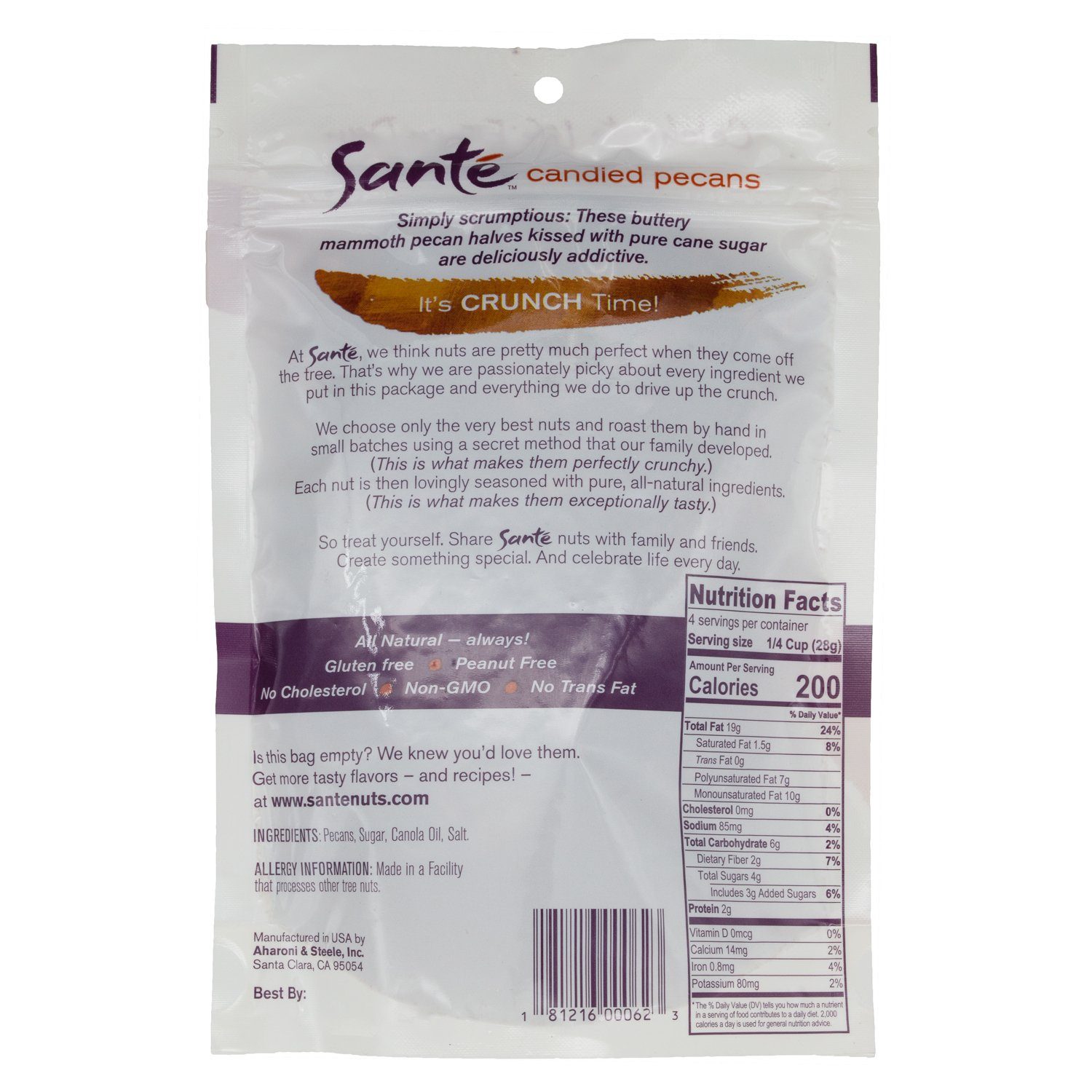 Santé Gourmet Flavored Pecans Santé