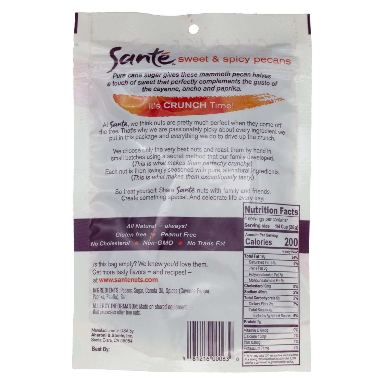 Santé Gourmet Flavored Pecans Santé