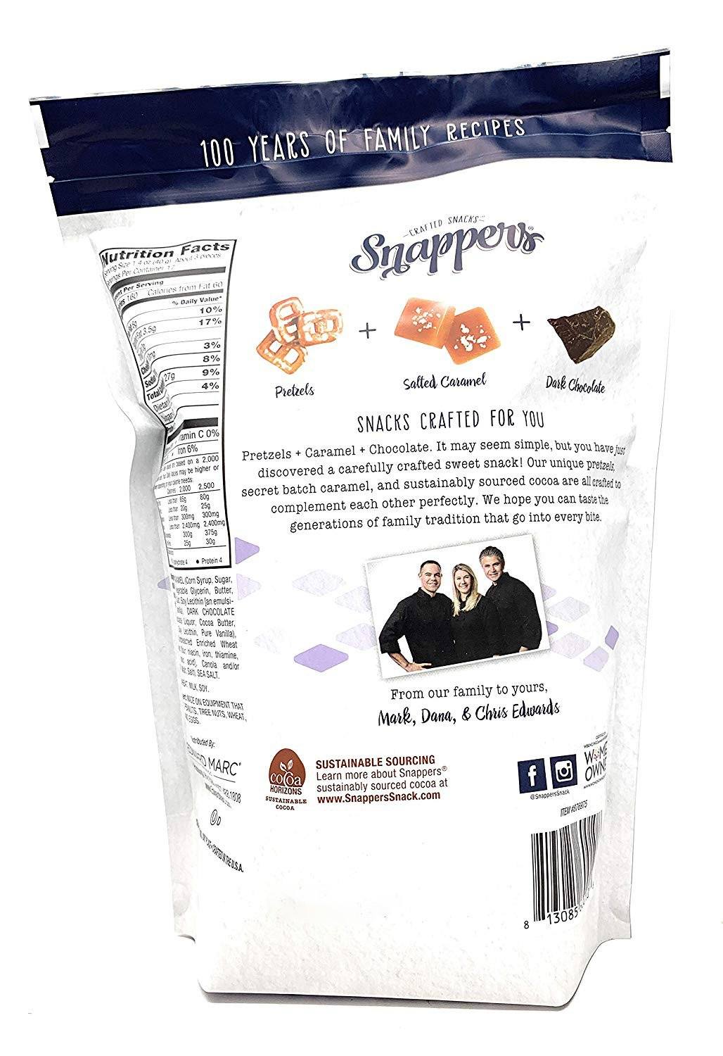 Snappers Chocolate Pretzels Snappers