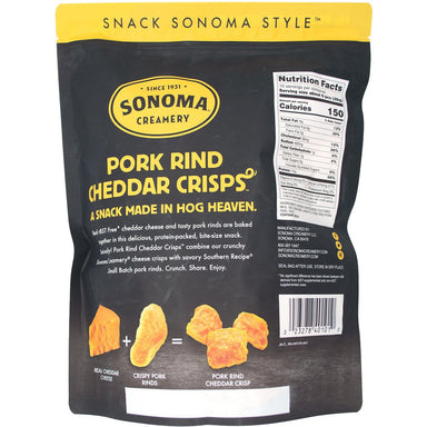 Sonoma Creamery Pork Rind Cheddar Crisps Sonoma Creamery