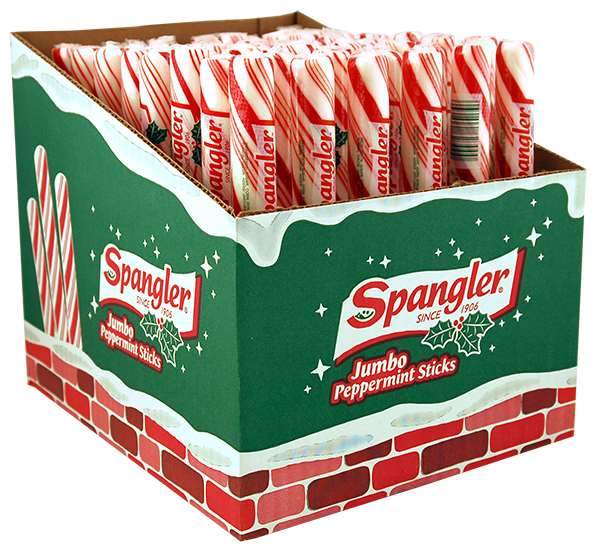 Spangler Candy Canes Spangler Peppermint Jumbo 3.5 Oz-48 Count