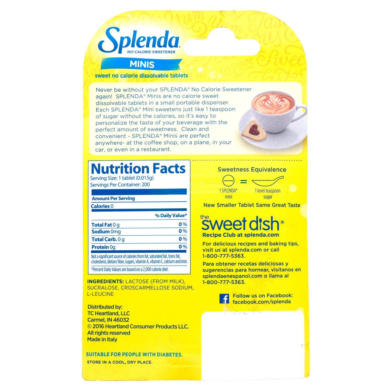 Splenda Minis, No Calorie Sweetener Splenda