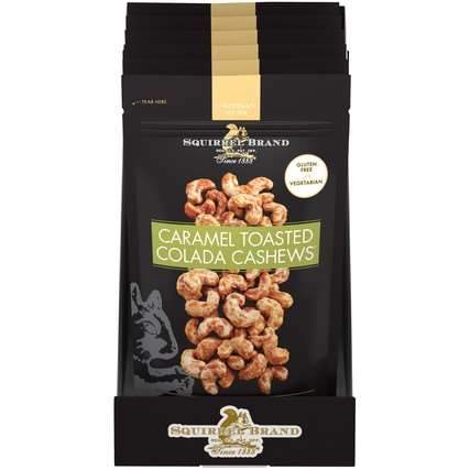 Squirrel Brand Caramel Toasted Colada Cashews Squirrel Brand Caramel Toasted Colada 3.5 Oz-6 Count