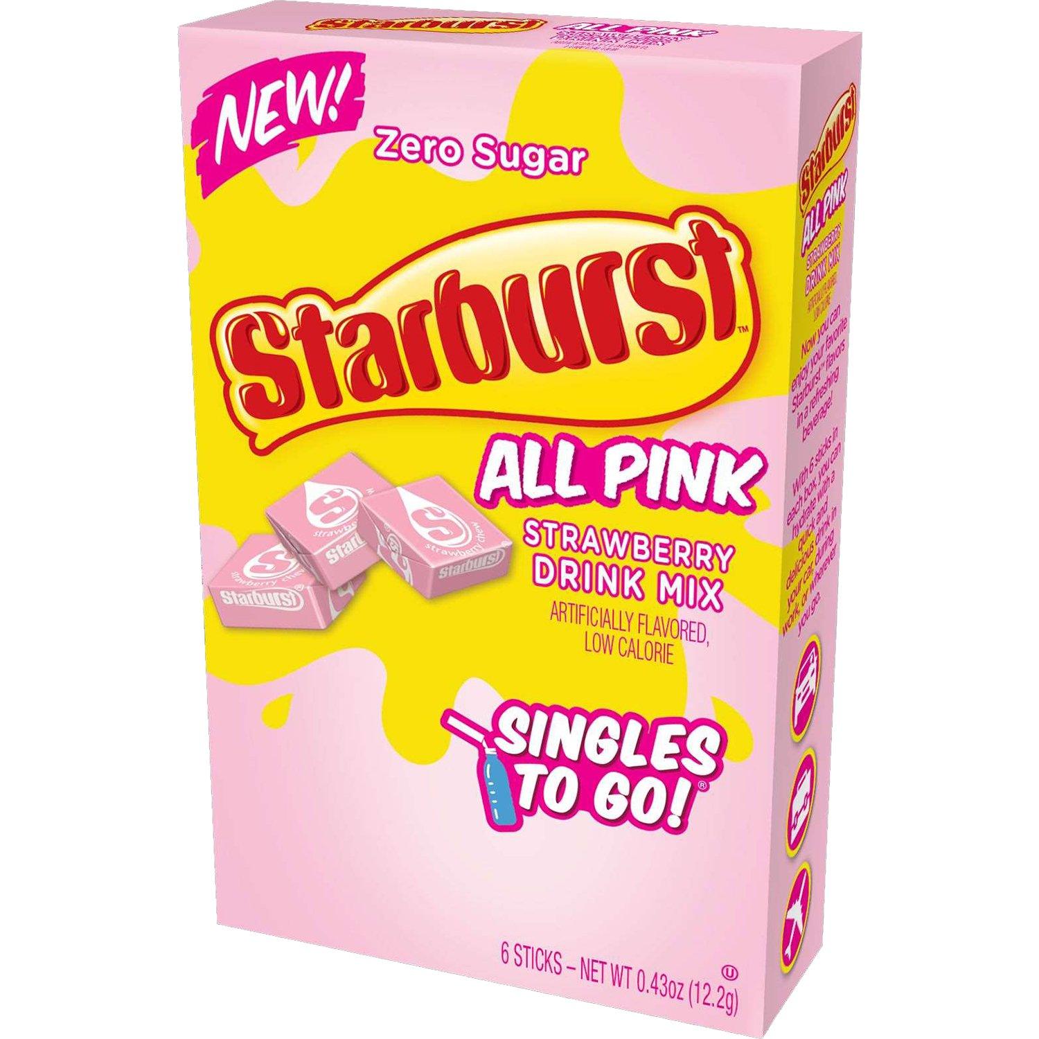 Starburst Singles to Go Drink Mix Starburst Strawberry 6 Sticks