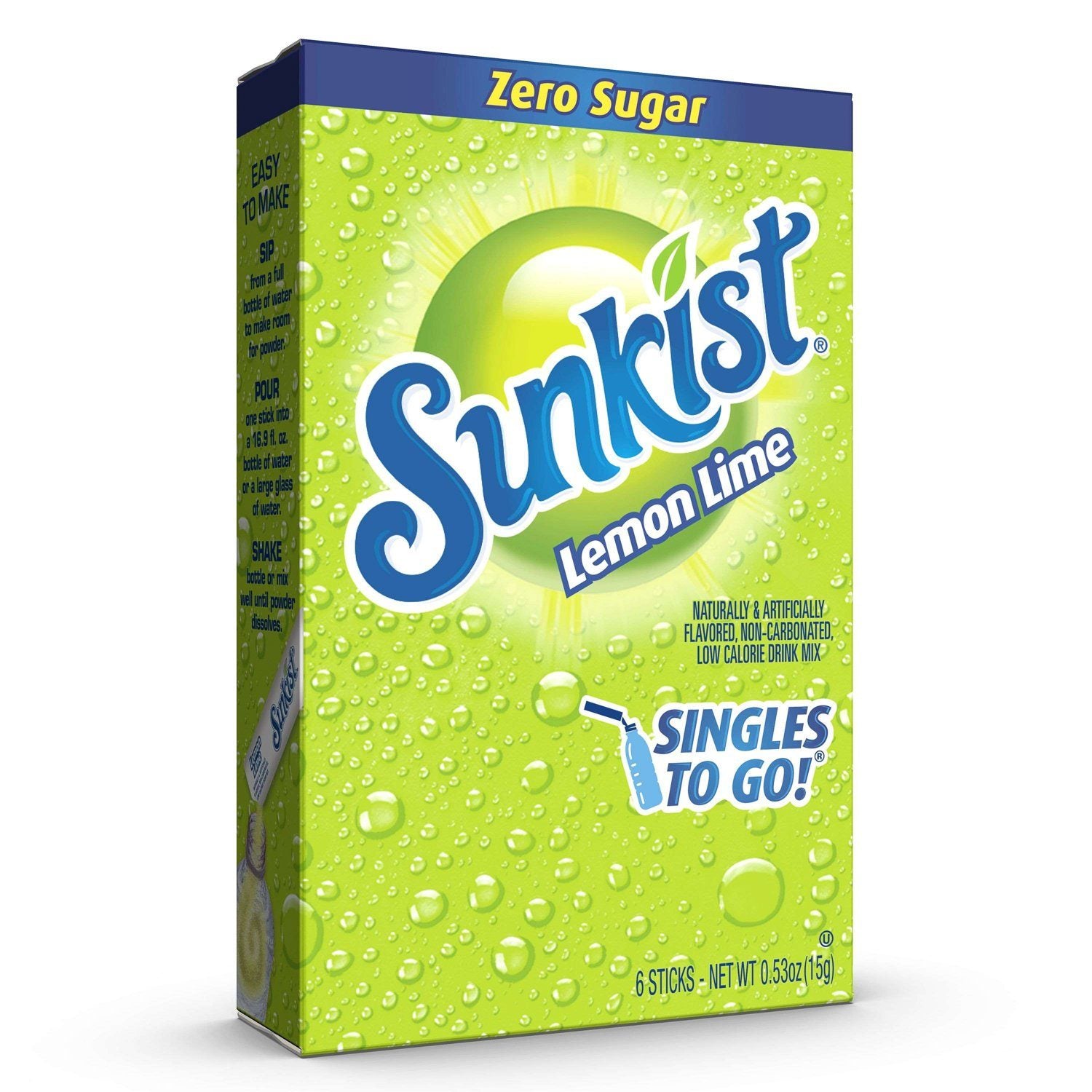 Sunkist Singles to Go Drink Mix Sunkist Lemon Lime 6 Sticks
