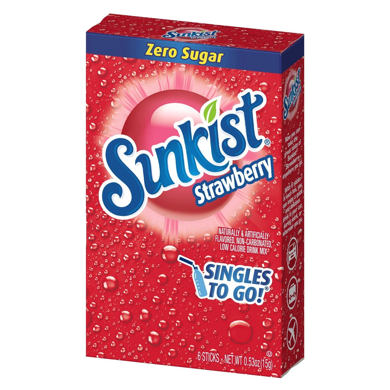 Sunkist Singles to Go Drink Mix Sunkist Strawberry 6 Sticks
