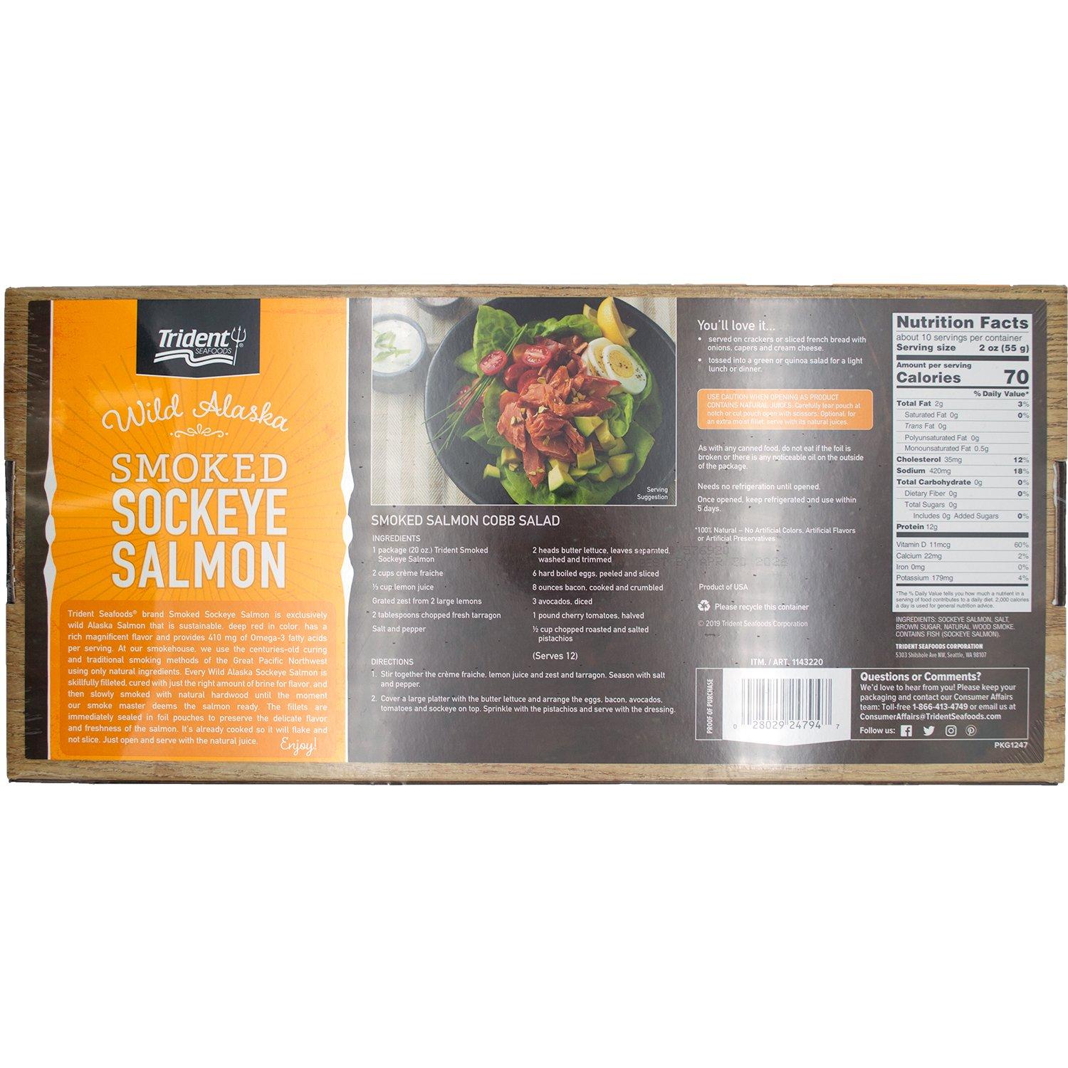 Trident Seafoods Wild Alaska Smoked Sockeye Salmon Trident Seafoods