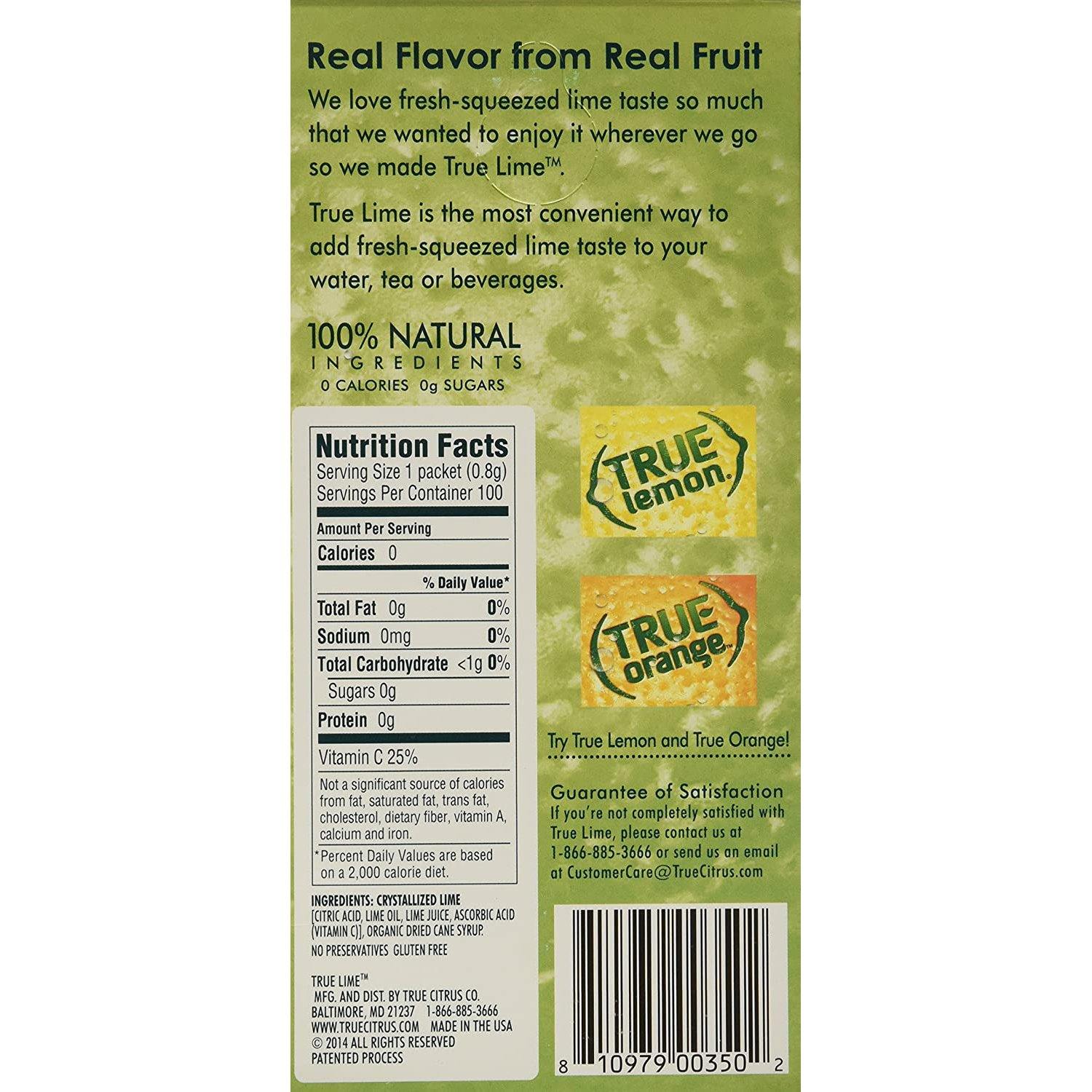 True Citrus Zero Calorie Unsweetened Water Enhancers True Citrus