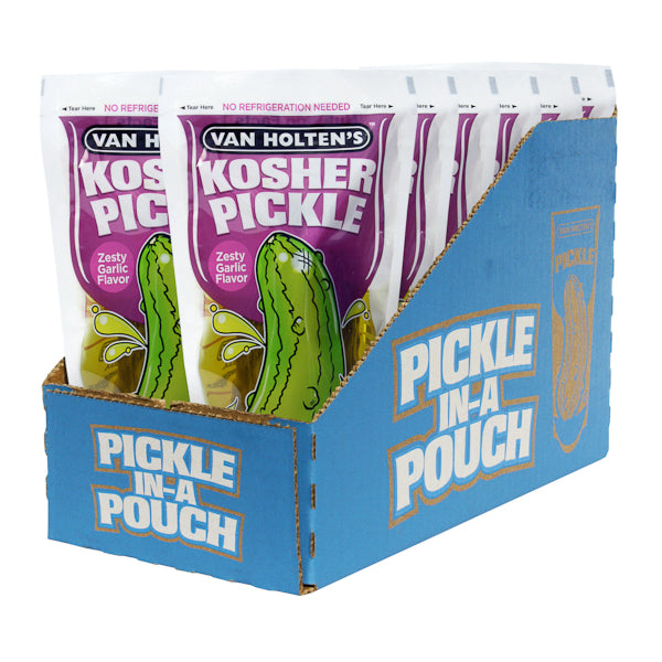Van Holten's Pickle-In-A-Pouch Van Holten’s Zesty Garlic Large (about 4.5 Oz)-12 Count