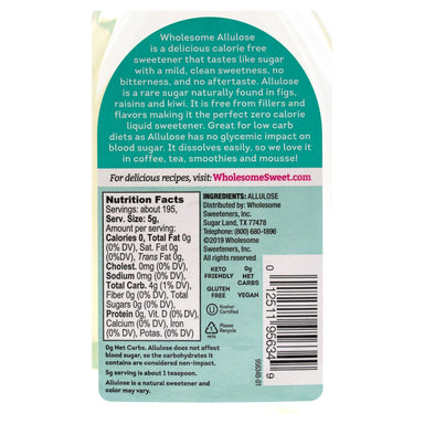 Wholesome Allulose Zero Calorie Sweetener, No Glycemic Impact Snackathon Foods