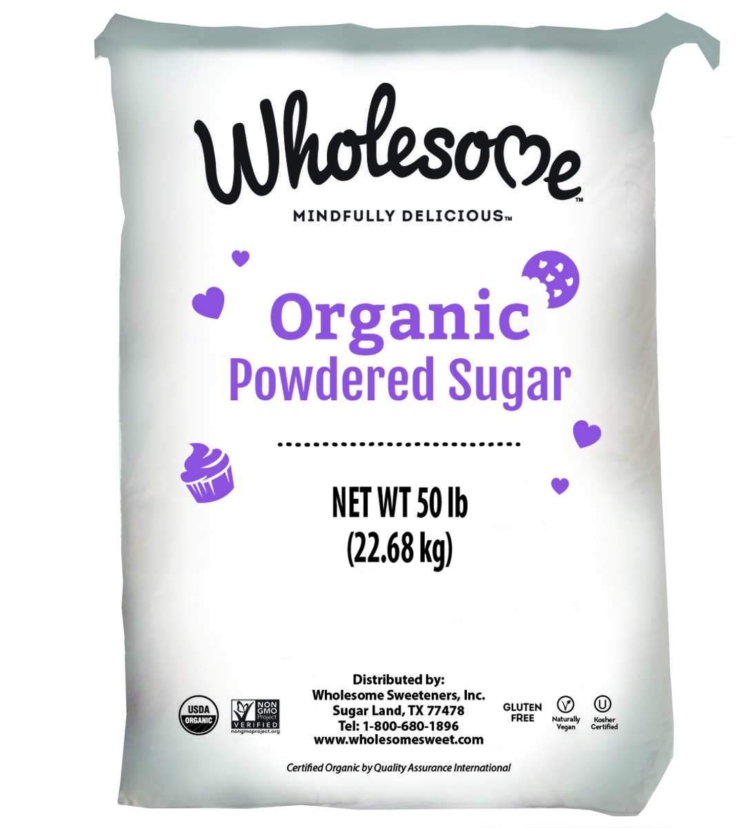 Wholesome Sweeteners Organic Powdered Sugar Wholesome Sweeteners 12x Powder 50 Pound
