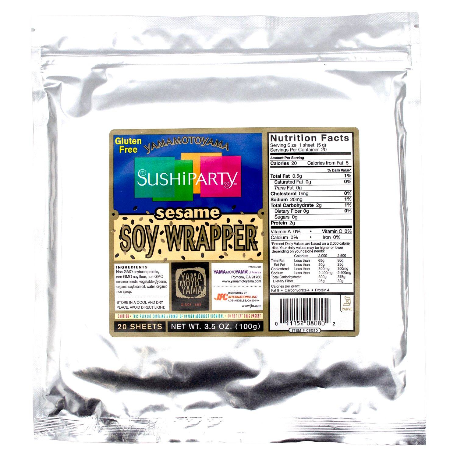 Yamamotoyama Sushi Soy Wrapper Yamamotoyama Sesame 20 Sheets