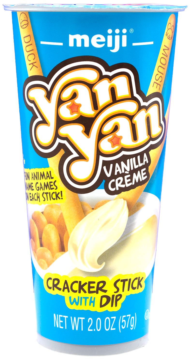 Yan Yan Cracker Stick with Dip Meiji Vanilla Crème 2 Ounce