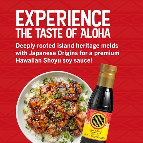 Aloha Shoyu Original Blend Soy Sauce, Hawaiian Sweet Flavor, 1/2 Gallon
