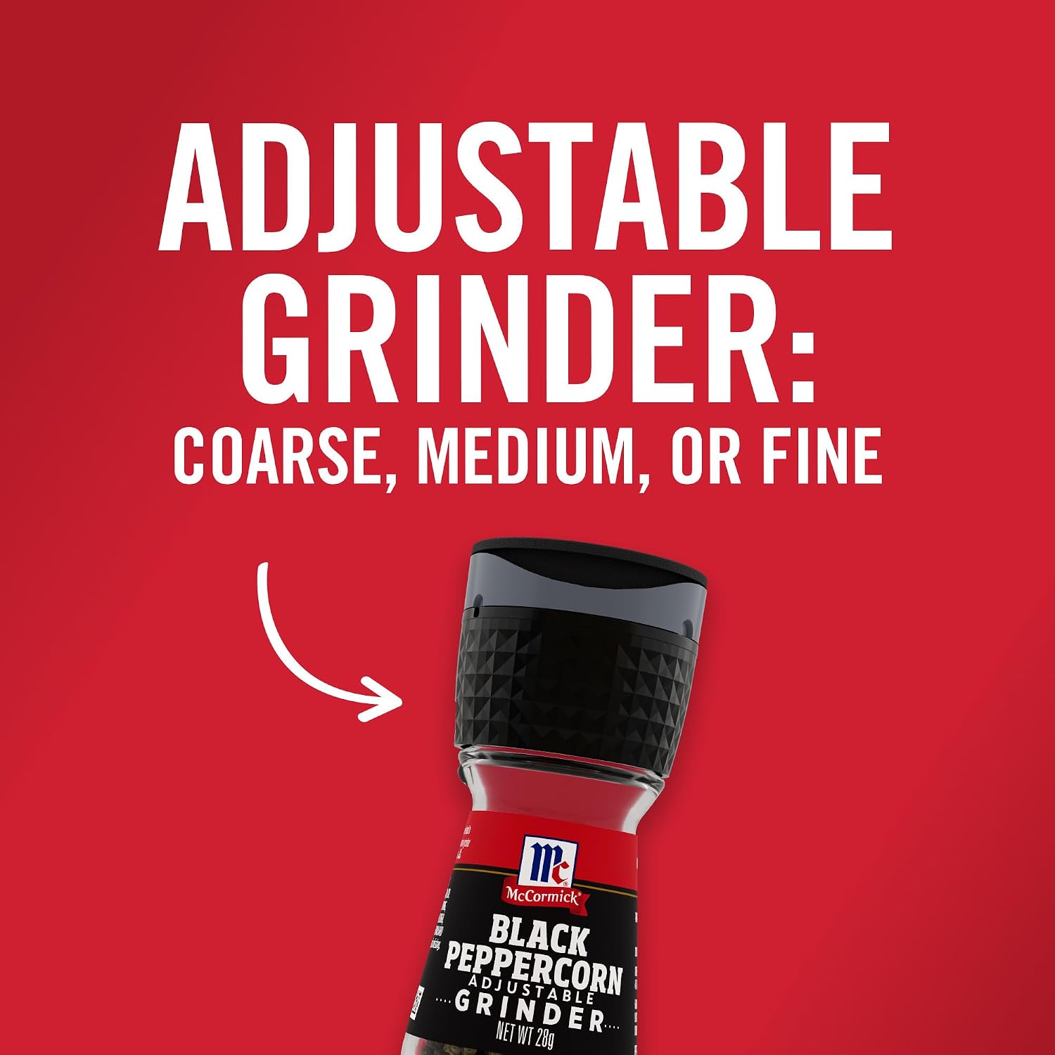 McCormick Black Peppercorn Grinder, 1 Ounce