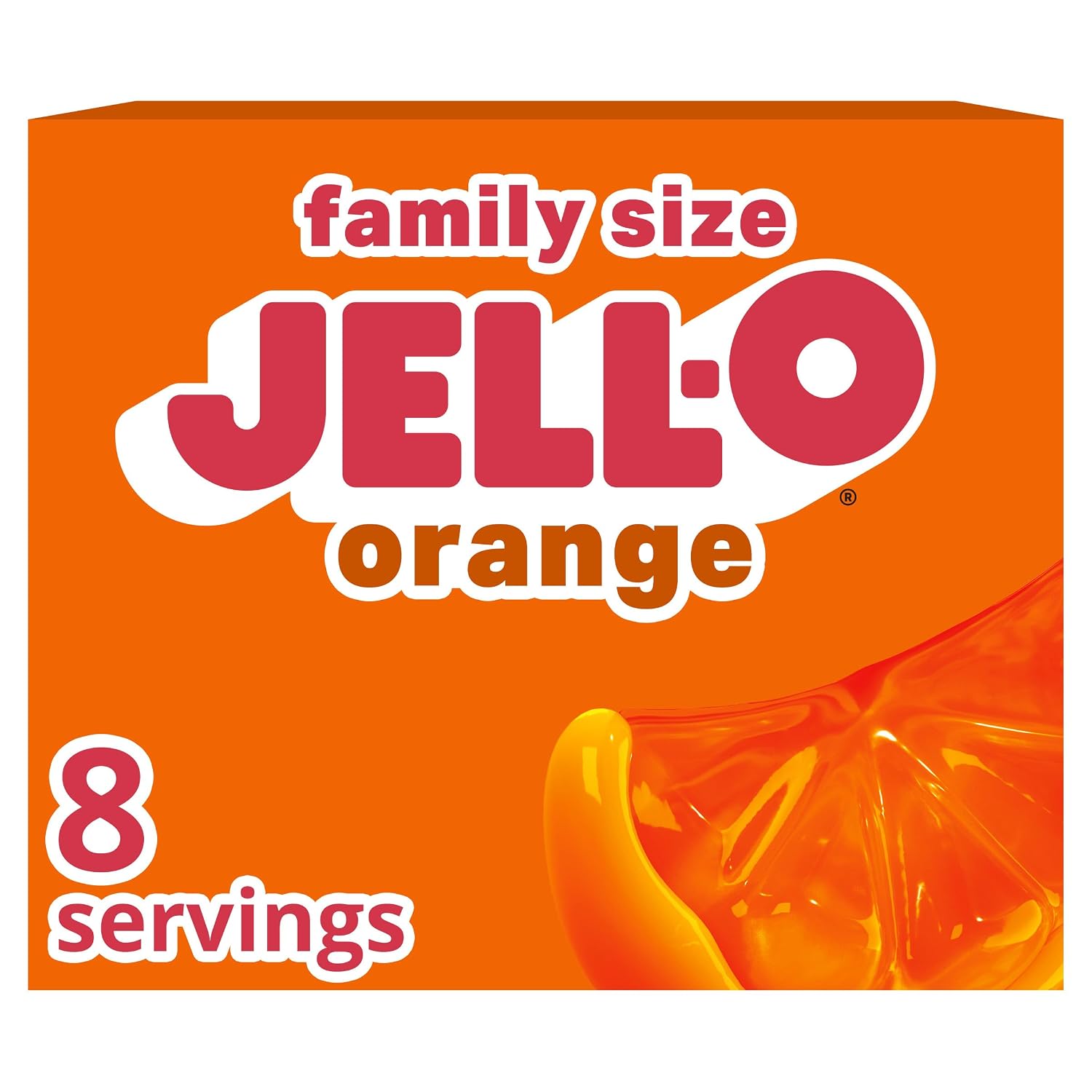 Jell-O Orange Flavor Gelatin Dessert, 6 Ounce