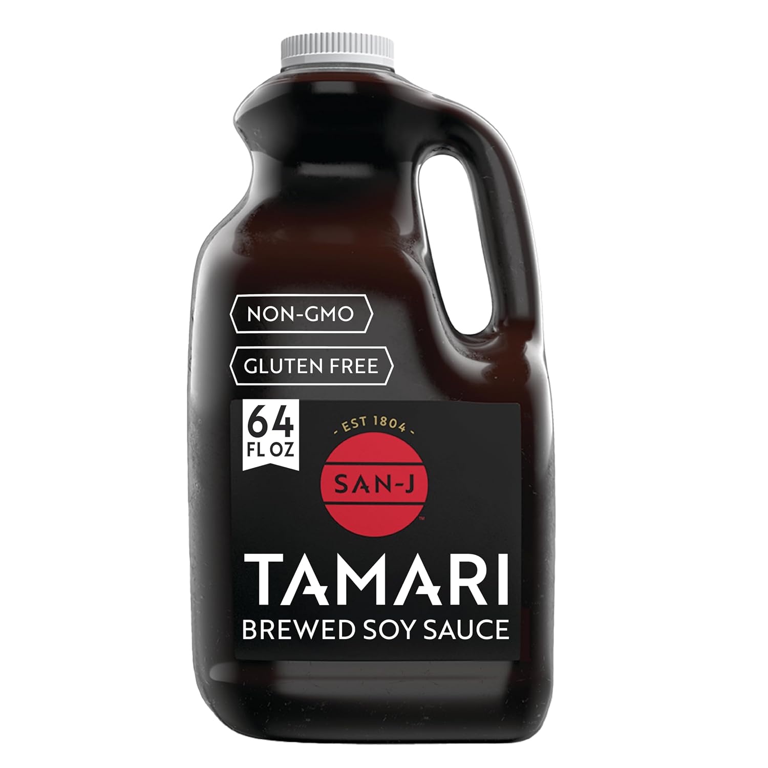 San-J Gluten Free Tamari Soy Sauce, 100% Soy, Bulk Family Size, 64 oz