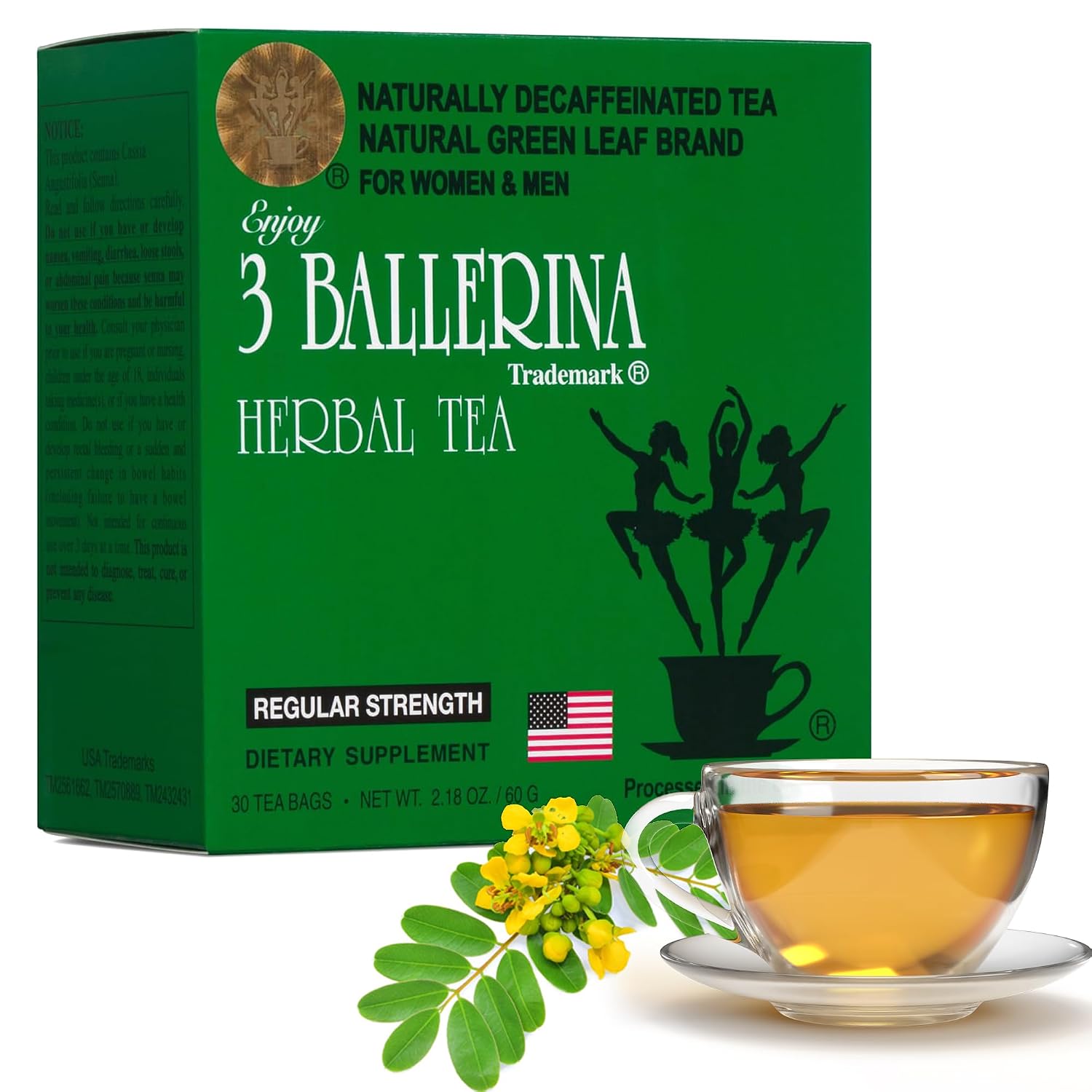 3 Ballerina Tea Dieters Extra Strength Drink 2.18-Ounce (30ct)