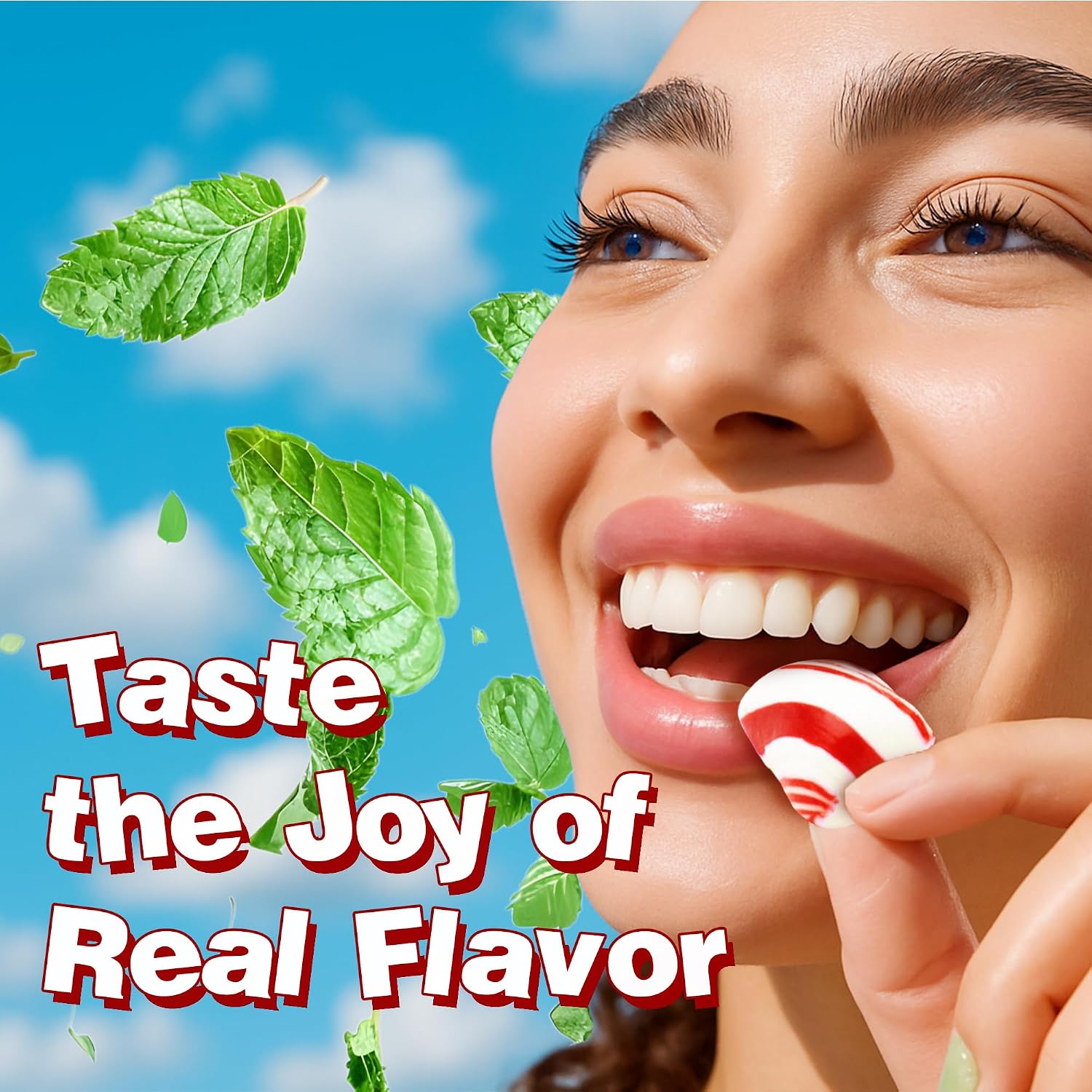Snackathon Sugar-Free Cylinder-Shaped Twists Hard Candy, Red & White Peppermint Twists, 1 Pound